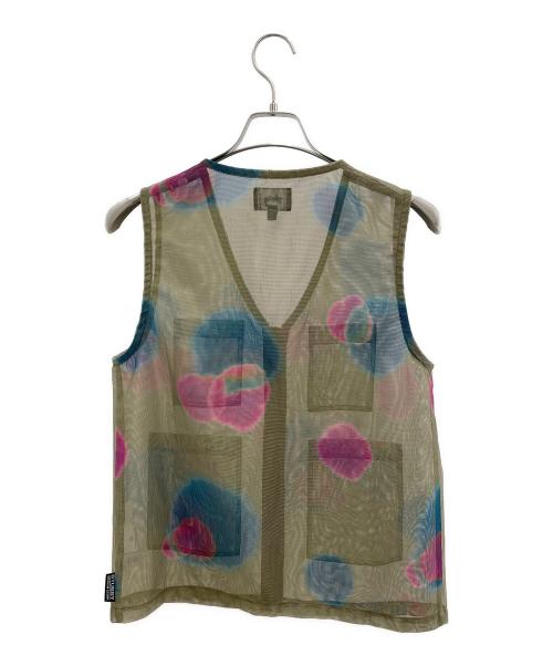 stussy（ステューシー）stussy (ステューシー) メッシュベスト カーキ サイズ:Sの古着・服飾アイテム