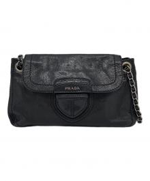 PRADA（プラダ）の古着「チェーンショルダーバッグ」｜ブラック
