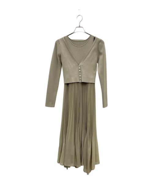 anuans（アニュアンス）anuans (アニュアンス) 長袖ワンピース カーキ サイズ:M 未使用品の古着・服飾アイテム