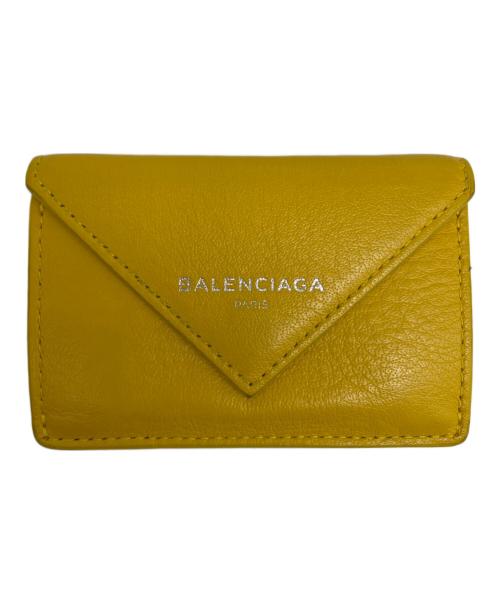 BALENCIAGA（バレンシアガ）BALENCIAGA (バレンシアガ) ペーパーミニウォレット イエローの古着・服飾アイテム