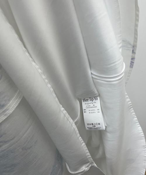 HER LIP TO（ハーリップトゥ）HER LIP TO (ハーリップトゥ) ノースリーブ・キャミソールワンピース ホワイト サイズ:Ｍの古着・服飾アイテム