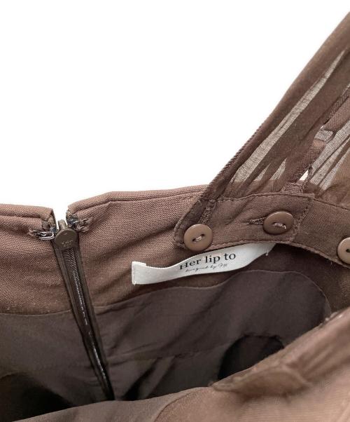 HER LIP TO（ハーリップトゥ）HER LIP TO (ハーリップトゥ) サロペット ブラウン サイズ:Ｍの古着・服飾アイテム