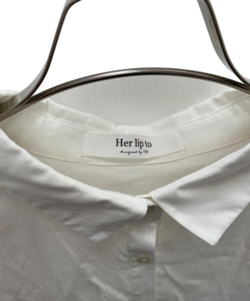 HER LIP TO（ハーリップトゥ）HER LIP TO (ハーリップトゥ) 半袖ブラウス ホワイト サイズ:FREEの古着・服飾アイテム