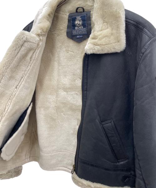 BOSS（ボス）BOSS (ボス) レザージャケット ブラック サイズ:LLの古着・服飾アイテム