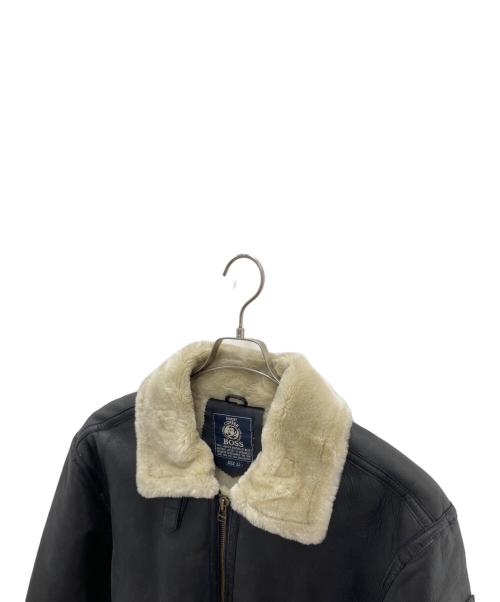 BOSS（ボス）BOSS (ボス) レザージャケット ブラック サイズ:LLの古着・服飾アイテム
