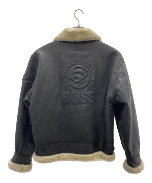 BOSS（ボス）BOSS (ボス) レザージャケット ブラック サイズ:LLの古着・服飾アイテム