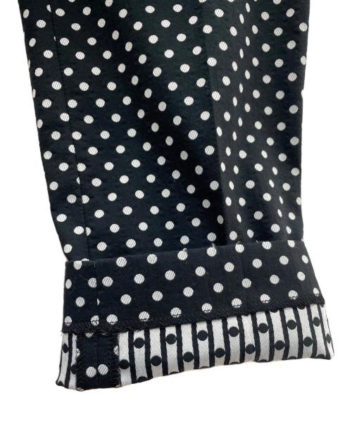 UNITED ARROWS TOKYO（ユナイテッドアローズトウキョウ）UNITED ARROWS TOKYO (ユナイテッドアローズトウキョウ) シャイニー ドットジャカード スリム パンツ ブラック サイズ:Sの古着・服飾アイテム
