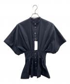 #Newansハッシュニュアンス）の古着「半袖ブラウス」｜ネイビー