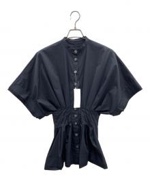 #Newans（ハッシュニュアンス）の古着「半袖ブラウス」｜ネイビー
