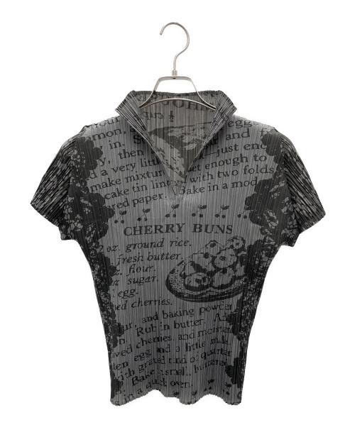 PLEATS PLEASE（プリーツプリーズ）PLEATS PLEASE (プリーツプリーズ) 半袖ブラウス グレー サイズ:3の古着・服飾アイテム