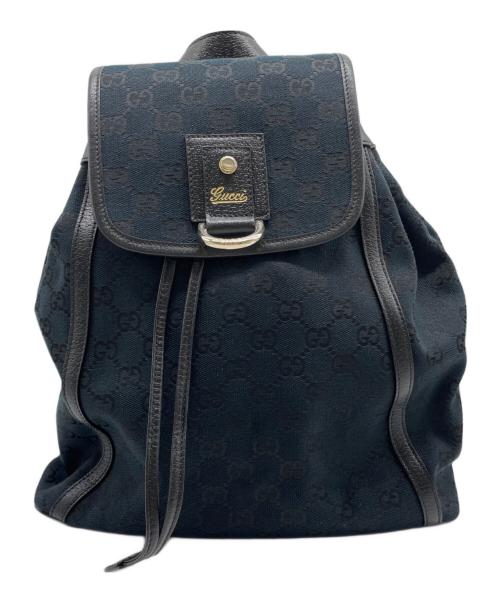 GUCCI（グッチ）GUCCI (グッチ) GGキャンバスリュック ネイビーの古着・服飾アイテム