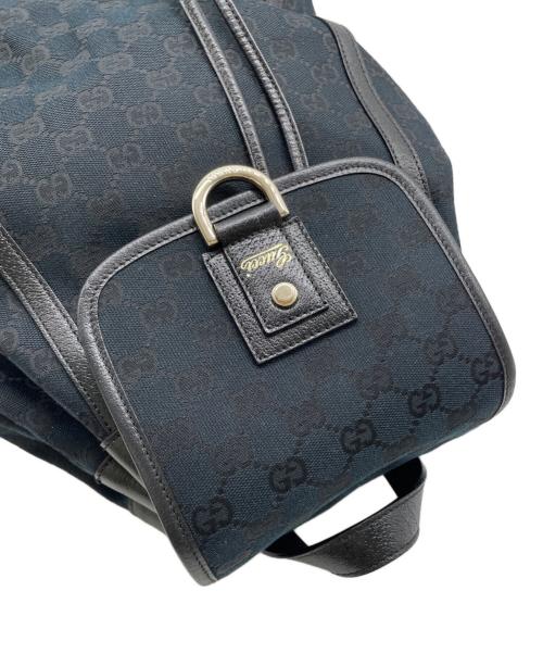 GUCCI（グッチ）GUCCI (グッチ) GGキャンバスリュック ネイビーの古着・服飾アイテム
