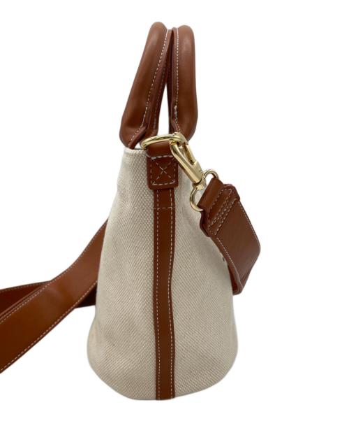 SEVEN TEN by MIHO KAWAHITO（セブン テン バイ ミホ カワヒト）SEVEN TEN by MIHO KAWAHITO (セブン テン バイ ミホ カワヒト) 2WAYバッグ ベージュ×ブラウンの古着・服飾アイテム