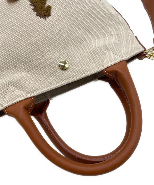 SEVEN TEN by MIHO KAWAHITO（セブン テン バイ ミホ カワヒト）SEVEN TEN by MIHO KAWAHITO (セブン テン バイ ミホ カワヒト) 2WAYバッグ ベージュ×ブラウンの古着・服飾アイテム