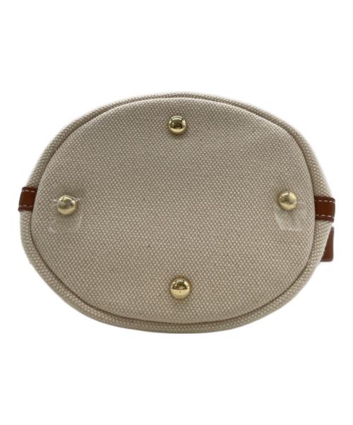 SEVEN TEN by MIHO KAWAHITO（セブン テン バイ ミホ カワヒト）SEVEN TEN by MIHO KAWAHITO (セブン テン バイ ミホ カワヒト) 2WAYバッグ ベージュ×ブラウンの古着・服飾アイテム