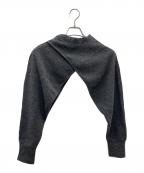 MAISON SPECIALメゾンスペシャル）の古着「ダブルフェイスリブボレロトップ」｜グレー