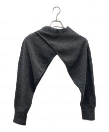 MAISON SPECIAL（メゾンスペシャル）の古着「ダブルフェイスリブボレロトップ」｜グレー