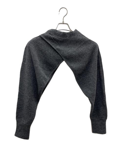 MAISON SPECIAL（メゾンスペシャル）MAISON SPECIAL (メゾンスペシャル) ダブルフェイスリブボレロトップ グレー サイズ:Mの古着・服飾アイテム