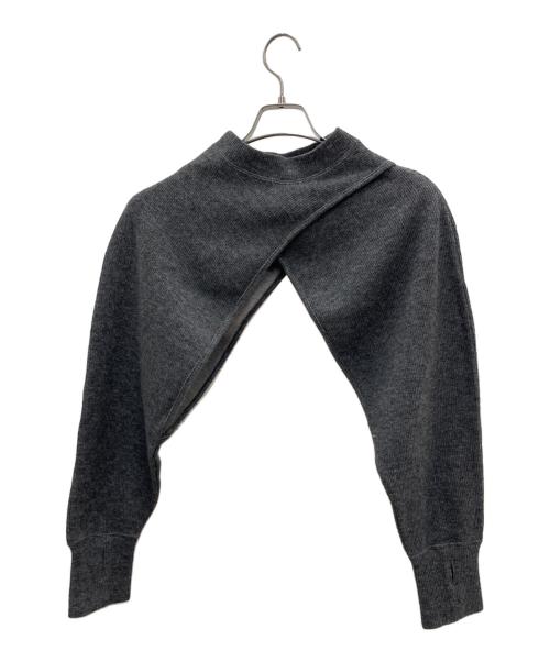 MAISON SPECIAL（メゾンスペシャル）MAISON SPECIAL (メゾンスペシャル) ダブルフェイスリブボレロトップ グレー サイズ:Mの古着・服飾アイテム