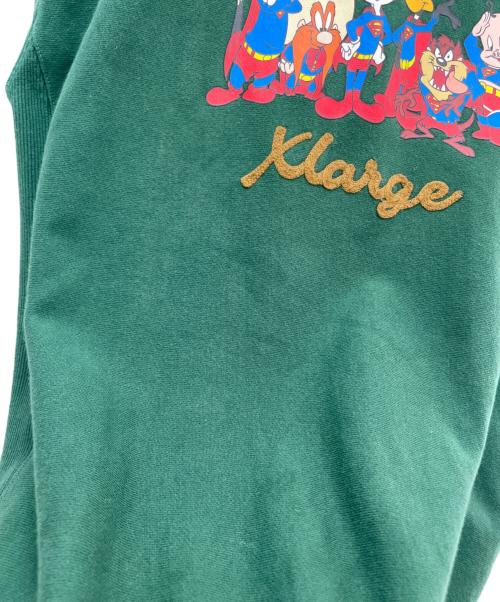 X-LARGE（エクストララージ）X-LARGE (エクストララージ) LOONEY TUNES (ルーニーチューンズ) スウェット グリーン サイズ:Ｍの古着・服飾アイテム