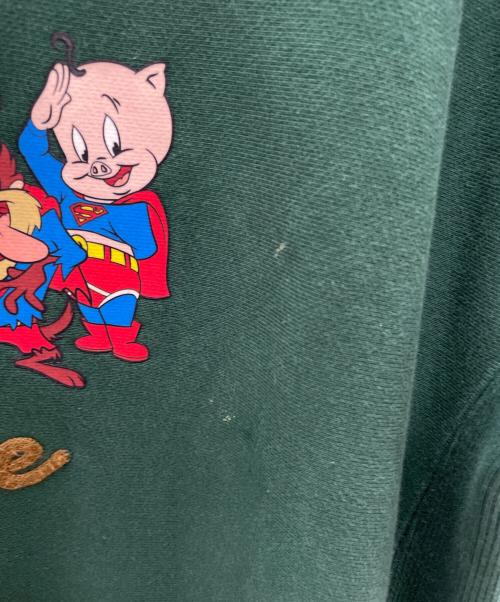 X-LARGE（エクストララージ）X-LARGE (エクストララージ) LOONEY TUNES (ルーニーチューンズ) スウェット グリーン サイズ:Ｍの古着・服飾アイテム