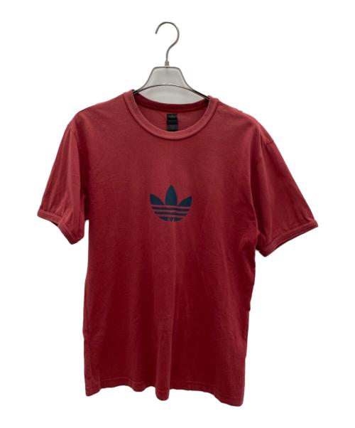 adidas（アディダス）adidas (アディダス) 半袖カットソー レッド サイズ:Lの古着・服飾アイテム
