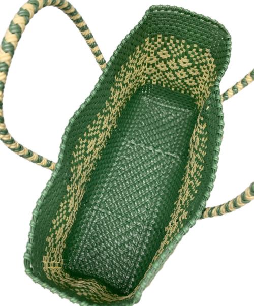 Letra（レトラ）Letra (レトラ) カゴバッグ グリーン×アイボリー 未使用品の古着・服飾アイテム