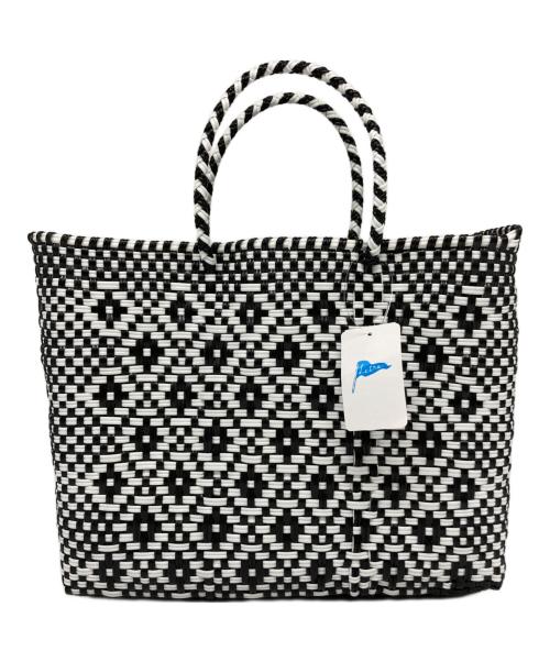 Letra（レトラ）Letra (レトラ) カゴバッグ ブラック×ホワイト 未使用品の古着・服飾アイテム