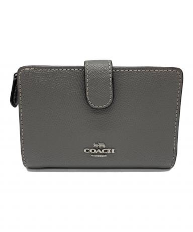 中古・古着通販】COACH (コーチ) 2つ折り財布 グレー｜ブランド・古着