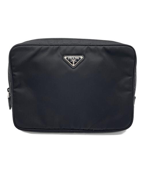 PRADA（プラダ）PRADA (プラダ) クラッチバッグ ブラックの古着・服飾アイテム