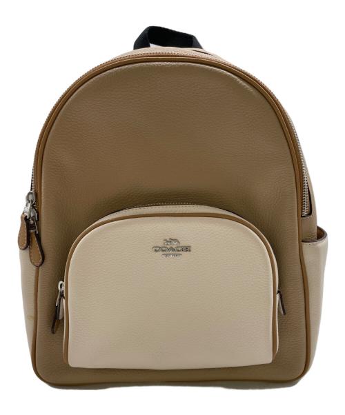 COACH（コーチ）COACH (コーチ) リュック ベージュ×ホワイトの古着・服飾アイテム