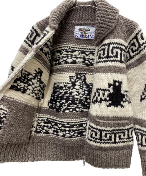 KANATA（カナタ）KANATA (カナタ) ウールジャケット グレー×ホワイト サイズ:Freeの古着・服飾アイテム
