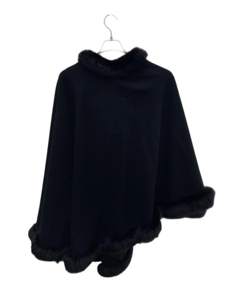 mia carna（ミアカーナ）mia carna (ミアカーナ) ポンチョ ブラック サイズ:FREEの古着・服飾アイテム