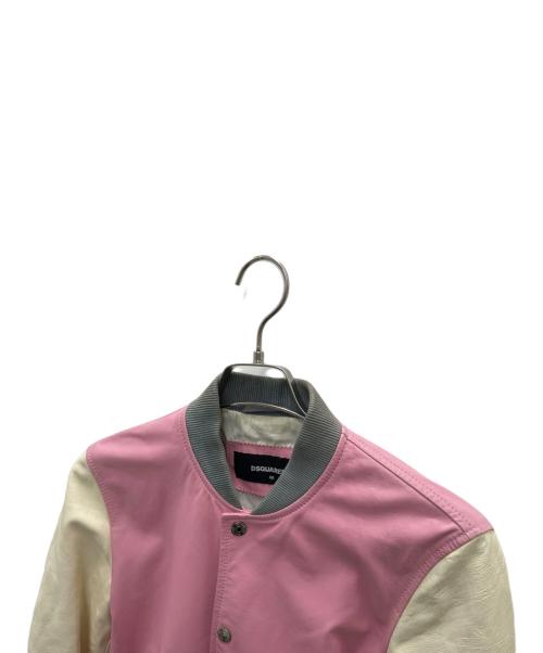 DSQUARED2（ディースクエアード）DSQUARED2 (ディースクエアード) レザージャケット ピンク サイズ:46の古着・服飾アイテム
