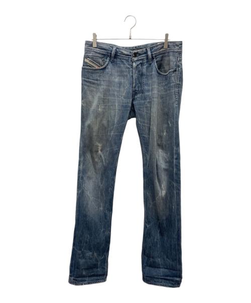 DIESEL（ディーゼル）DIESEL (ディーゼル) adidas (アディダス) デニムパンツ ネイビー サイズ: 78.5cm (W31)の古着・服飾アイテム