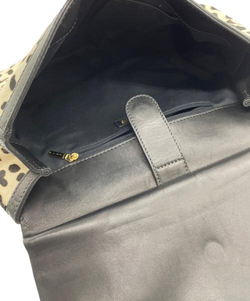 DOLCE & GABBANA（ドルチェ＆ガッバーナ）DOLCE & GABBANA (ドルチェ＆ガッバーナ) ハラコハンドバッグ ベージュ×ブラウンの古着・服飾アイテム