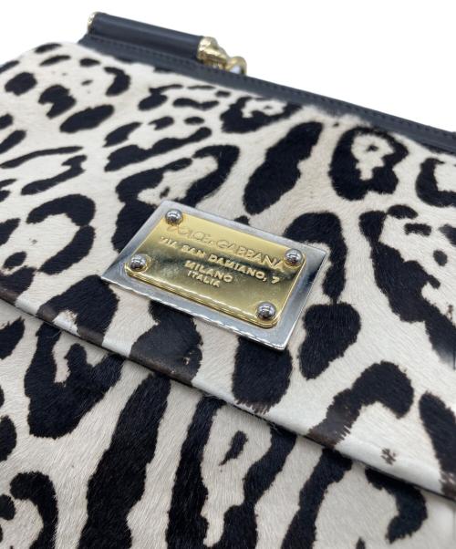 DOLCE & GABBANA（ドルチェ＆ガッバーナ）DOLCE & GABBANA (ドルチェ＆ガッバーナ) ハラコハンドバッグ ベージュ×ブラウンの古着・服飾アイテム