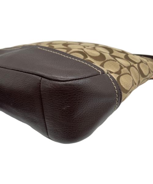 COACH（コーチ）COACH (コーチ) 2WAYバッグ ベージュ×ブラウンの古着・服飾アイテム