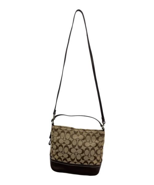 COACH（コーチ）COACH (コーチ) 2WAYバッグ ベージュ×ブラウンの古着・服飾アイテム