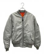 AVIREXアヴィレックス）の古着「MA-1ジャケット」｜ライトグレー