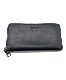 COACH（コーチ）の古着「ラウンドファスナー財布」｜ブラック