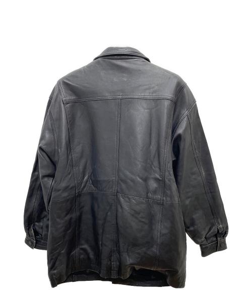 echtes leder（エヒテス レーダァ）echtes leder (エヒテス レーダァ) レザージャケット ブラック サイズ:Lの古着・服飾アイテム