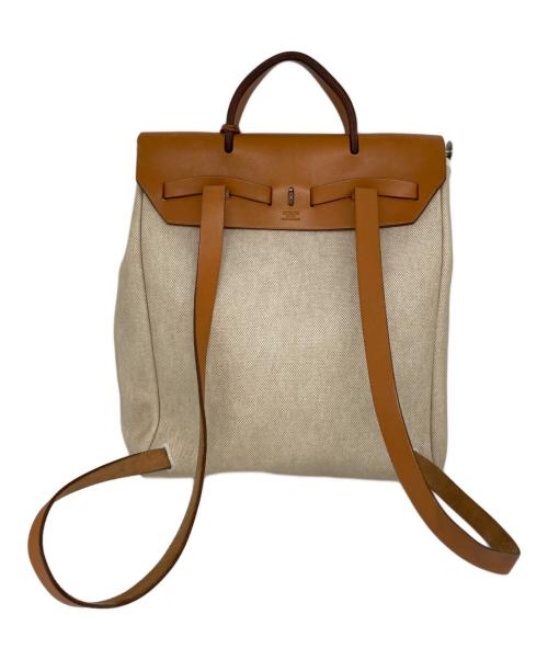 HERMES（エルメス）HERMES (エルメス) リュック ベージュ×ブラウンの古着・服飾アイテム