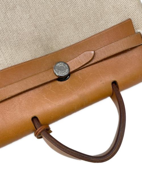 HERMES（エルメス）HERMES (エルメス) リュック ベージュ×ブラウンの古着・服飾アイテム