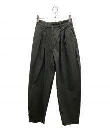 H BEAUTY&YOUTH（エイチ ビューティー&ユース）の古着「ツインタックパンツ」｜グリーン