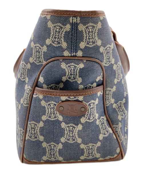 CELINE（セリーヌ）CELINE (セリーヌ) デニムブギーバッグ ネイビー×ブラウンの古着・服飾アイテム