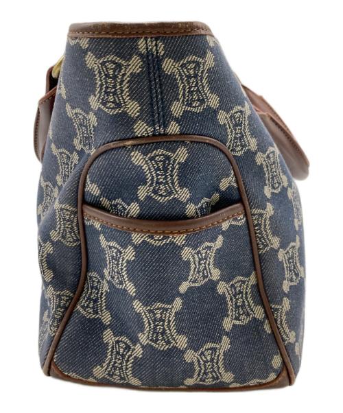 CELINE（セリーヌ）CELINE (セリーヌ) デニムブギーバッグ ネイビー×ブラウンの古着・服飾アイテム