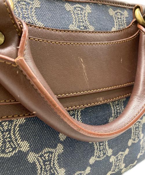 CELINE（セリーヌ）CELINE (セリーヌ) デニムブギーバッグ ネイビー×ブラウンの古着・服飾アイテム