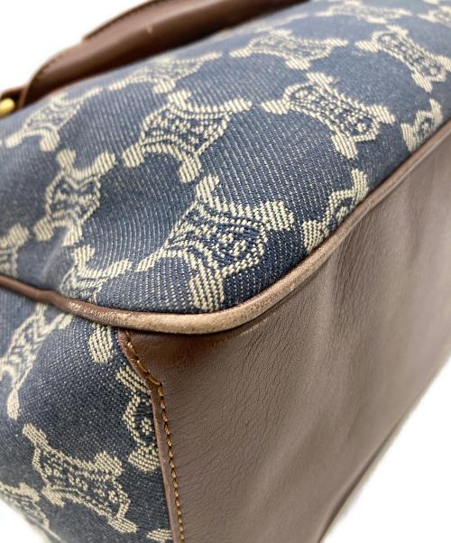 CELINE（セリーヌ）CELINE (セリーヌ) デニムブギーバッグ ネイビー×ブラウンの古着・服飾アイテム