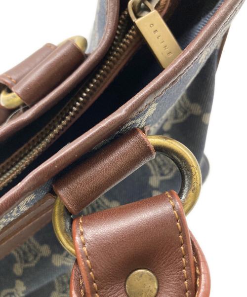CELINE（セリーヌ）CELINE (セリーヌ) デニムブギーバッグ ネイビー×ブラウンの古着・服飾アイテム